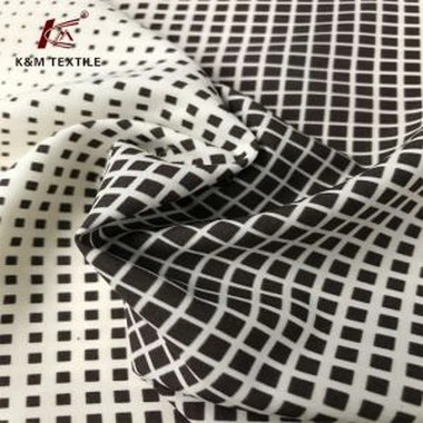 Plaid Printed 100d 92% polyester 8% spandex Stretch Fabric
