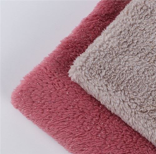 Stříbrná příze Sherpa Fleece Fabric