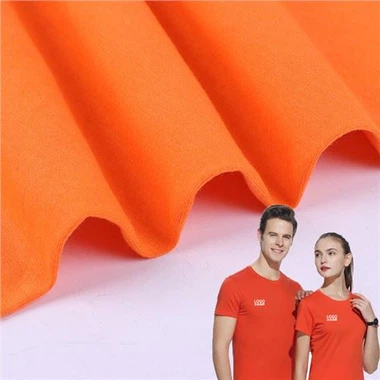 Vysoce kvalitní zakázková barva Plain Dye Stretch 100% bavlna Single Jersey Látka na šití trička Polokošile